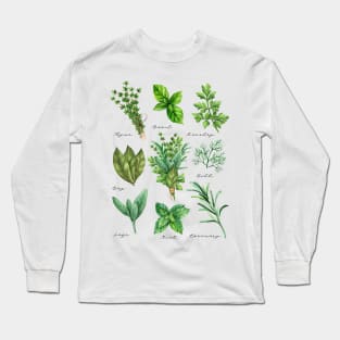 Edible Herbs Long Sleeve T-Shirt